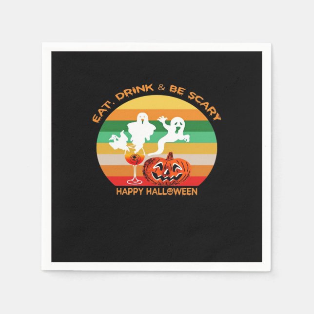 Guardanapo De Papel Coma Bebida E Seja Assustador (Frente)