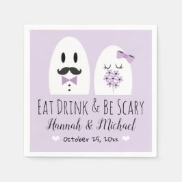 Guardanapo De Papel Coma Bebida e Seja Assustador Casamento Fantástico