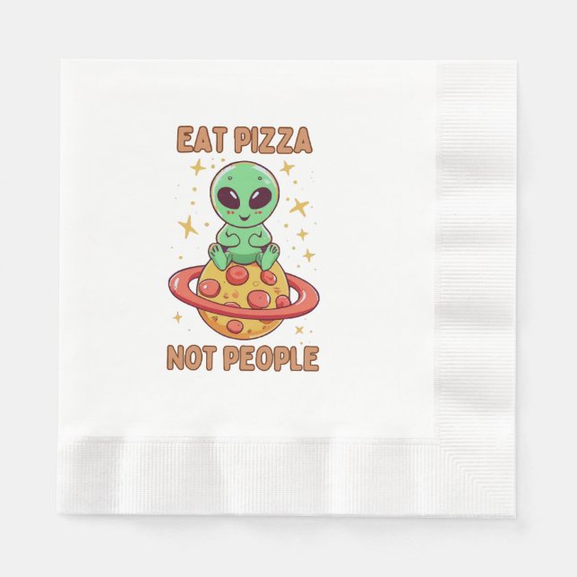 Guardanapo De Papel Coma pizza não pessoas (Frente)