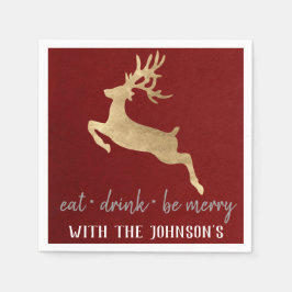 Guardanapo De Papel Coma Uma Bebida Seja Uma Cinza Dourada De Reindedo