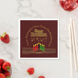 Guardanapo De Papel Combinação de Feliz Kwanzaa Sete Princípios Cockta