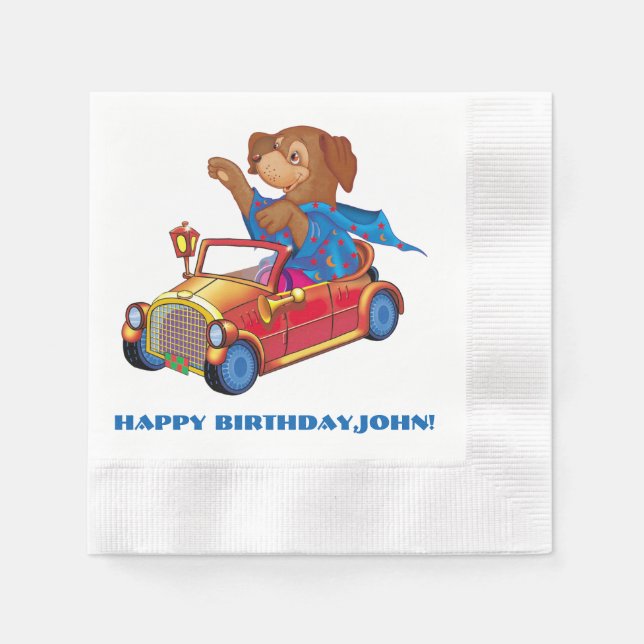 Guardanapo De Papel comboio e carro (Frente)