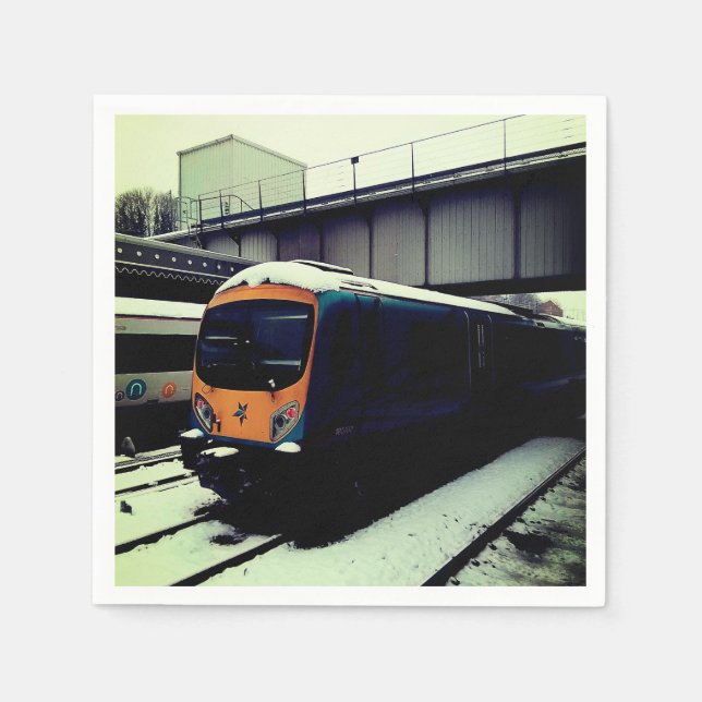 Guardanapo De Papel Comboio Turquoise , na ponte (Frente)