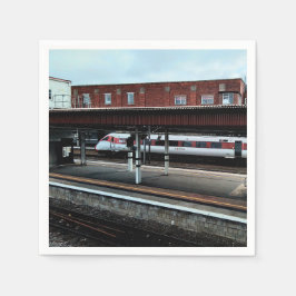 Guardanapo De Papel Comboio vermelho e branco