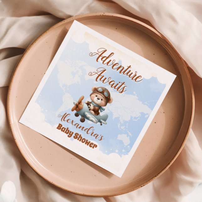 Guardanapo De Papel Começa a Aventura de Avião de Urso Cortado (Criador carregado)