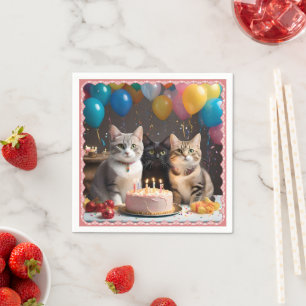 Guardanapo De Papel Comemoração Puro: Bolo de Festa de aniversário de