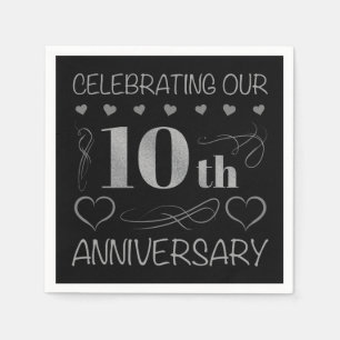 Guardanapo De Papel Comemorando nosso 10o aniversário