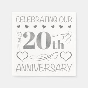 Guardanapo De Papel Comemorando nosso 20o aniversário