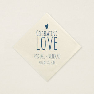 Guardanapo De Papel Comemorando o amor que Wedding