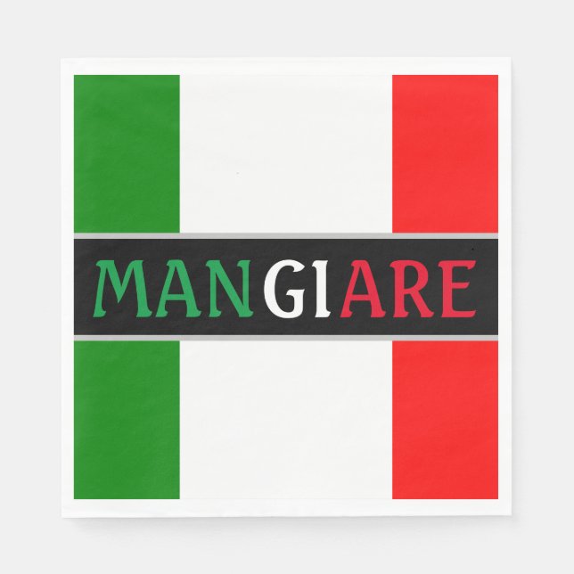 Guardanapo De Papel Comer Jantar em italiano (Frente)