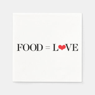 Guardanapo De Papel Comida = amor