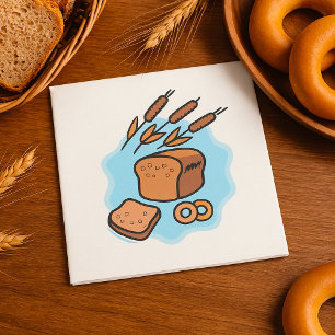 Guardanapo De Papel Comida de fazendeiro Rustic Whole Bread