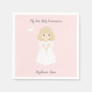 Guardanapo De Papel Communion Dove Blonde Girl
