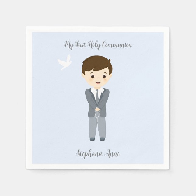 Guardanapo De Papel Communion Dove Boy (Frente)