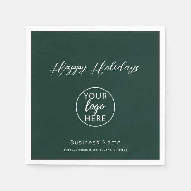 Guardanapo De Papel Company Logo Christmas Happy Holidays Napkins (Frente)