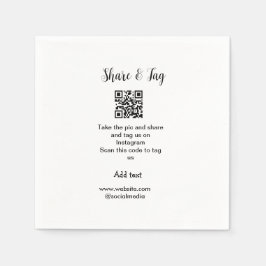 Guardanapo De Papel Compartilhar e marcar no site de adicionar QR do I