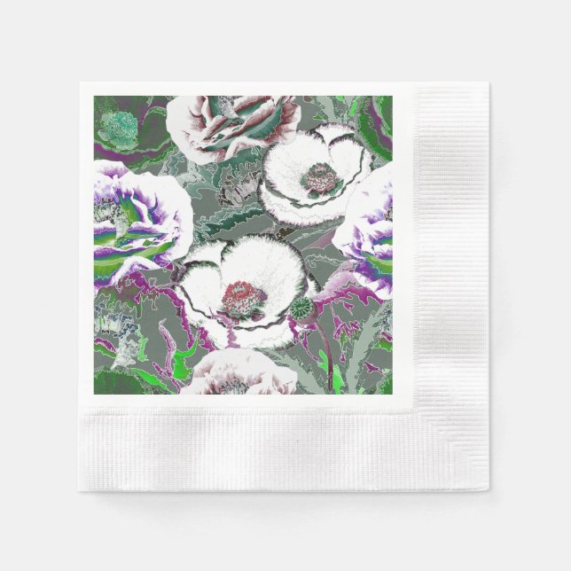 Guardanapo De Papel Composição da flor. (Frente)