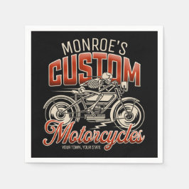 Guardanapo De Papel Compro de Ciclo de Motociclo do Esqueleto do NOME 