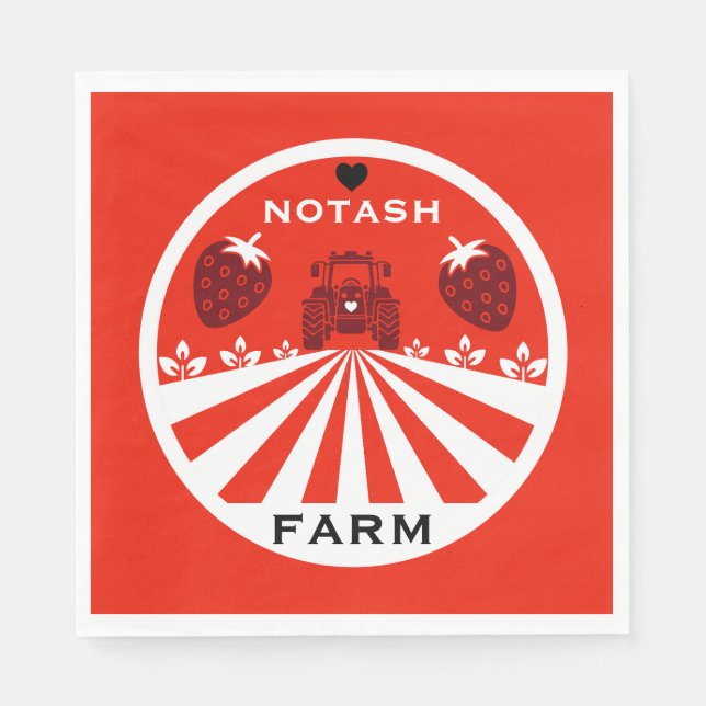 Guardanapo De Papel Compro de Fazenda de morango (Frente)
