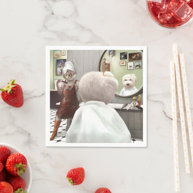 Guardanapo De Papel Compro Whimsical Pet Barber (Insitu)