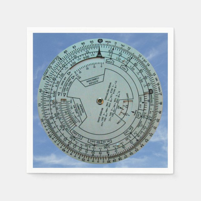 Guardanapo De Papel Computador de navegação da aviação (Frente)