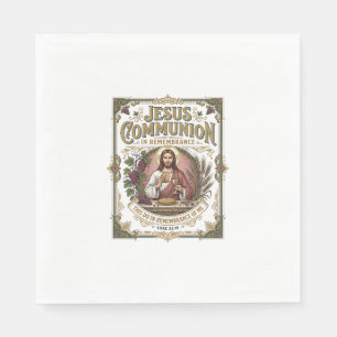 Guardanapo De Papel Comunhão de Jesus Comunhão de Jesus Fé Cristã Vi