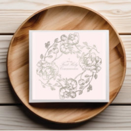 Guardanapo De Papel Comunhão Dourado Floral Napkins