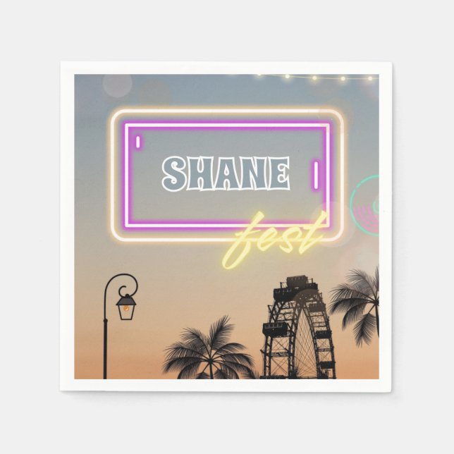 Guardanapo De Papel Concerto do Festival de Música de Aniversário (Frente)