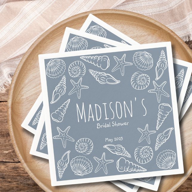 Guardanapo De Papel Concha de Molusco e Estrela do Mar Chá de Noiva à  (Criador carregado)