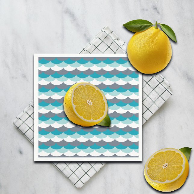 Guardanapo De Papel Conchas de Padrão Náutico (Criador carregado)