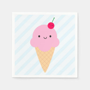 Guardanapo De Papel Cone do sorvete de Kawaii