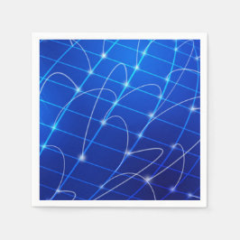 Guardanapo De Papel Conexões de rede azul e branca