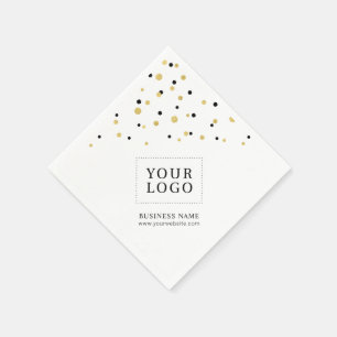 Guardanapo De Papel Confete Dourado Logotipo Promocional Personalizado