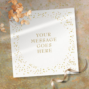 Guardanapo De Papel Confete Personalizado Elegante com Pó de Ouro