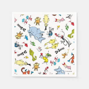 Guardanapo De Papel Confetes de Personagens do Dr. Seuss Aniversário