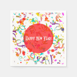 Guardanapo De Papel Confetti Art Colorida, Ocasião, Modelo Vermelho