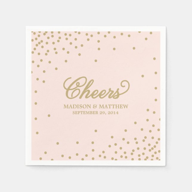 Guardanapo De Papel Confetti Cheers | Papel Personalizado Napkins (Frente)