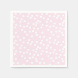 Guardanapo De Papel Confetti Cor-de-Rosa e Branco / Polkadots