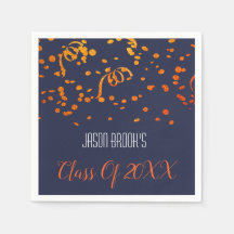 Confetti Dourado Laranja Na Festa de formatura Pre