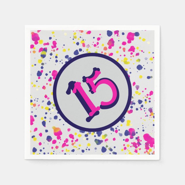 Guardanapo De Papel Confetti Fun Sprinkles Design 15 (Frente)