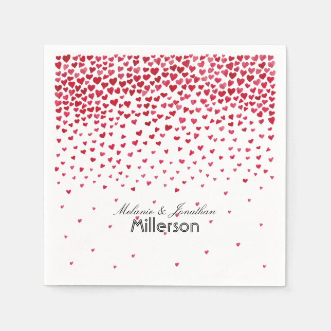 Guardanapo De Papel Confetti Hearts (Frente)