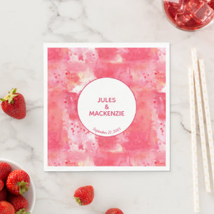 Guardanapo De Papel Confetti Pink Watercolor Abstrato Modern