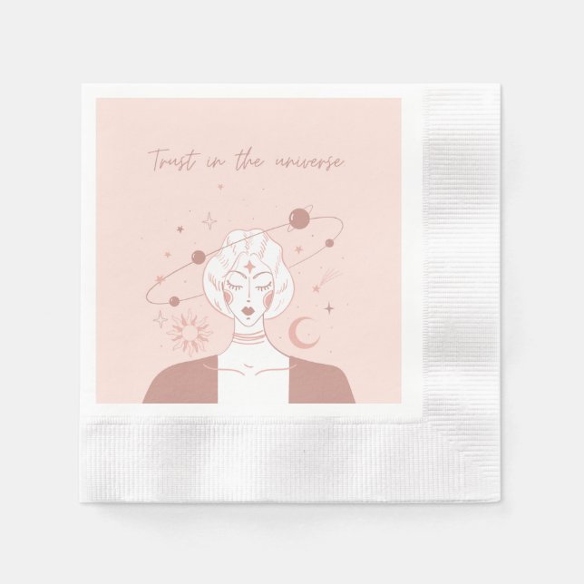 Guardanapo De Papel Confiança na Positividade Espiritual Universo (Frente)