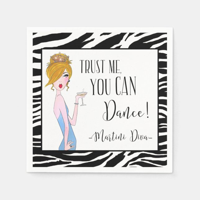 Guardanapo De Papel "Confie em mim - você pode dançar!" (Frente)
