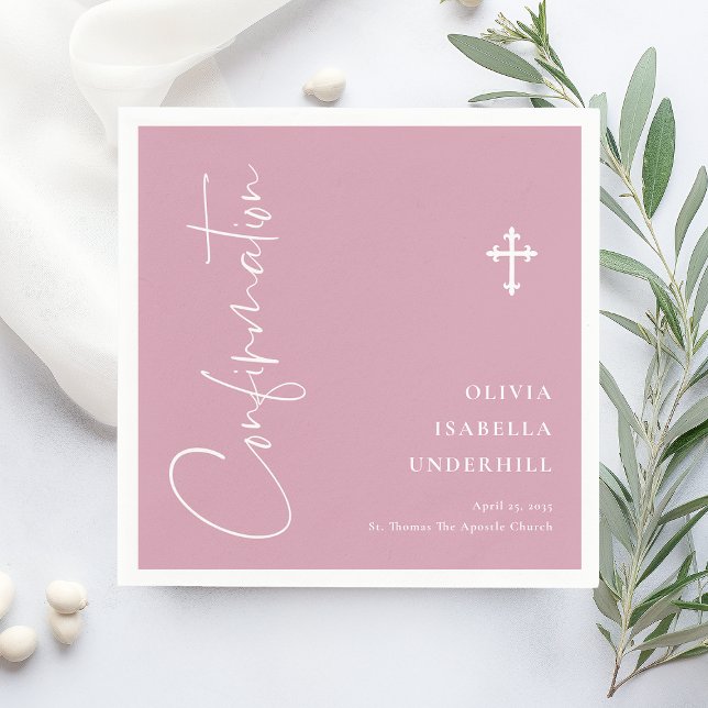 Guardanapo De Papel Confirmação de Raparigas de Script (Criador carregado)