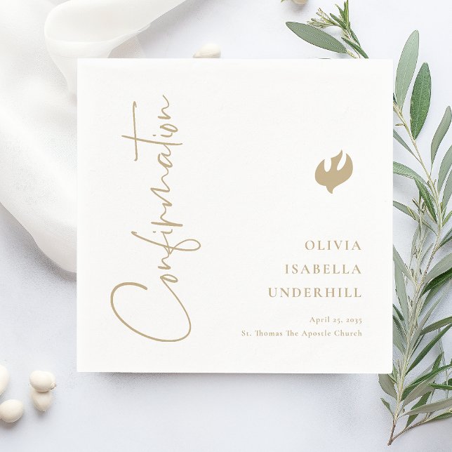 Guardanapo De Papel Confirmação de Raparigas de Script (Criador carregado)