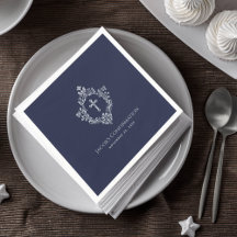 Confirmação Menino Azul Marinho Elegante Brasão Vi