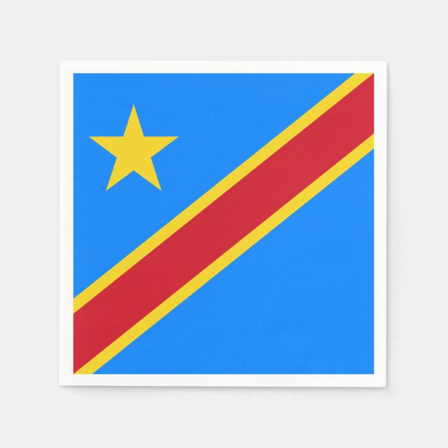 Guardanapo De Papel Congo - Bandeira da República Democrática do Congo (Frente)