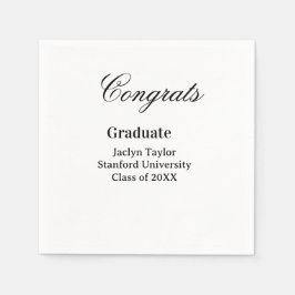 Guardanapo De Papel Congrats graduation name university name class of 