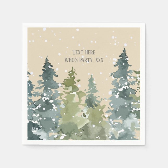 Guardanapo De Papel Conífer, Pine Tree, Evergreen (Frente)